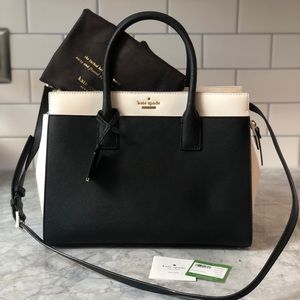 Kate Spade Candace Satchel black and cement